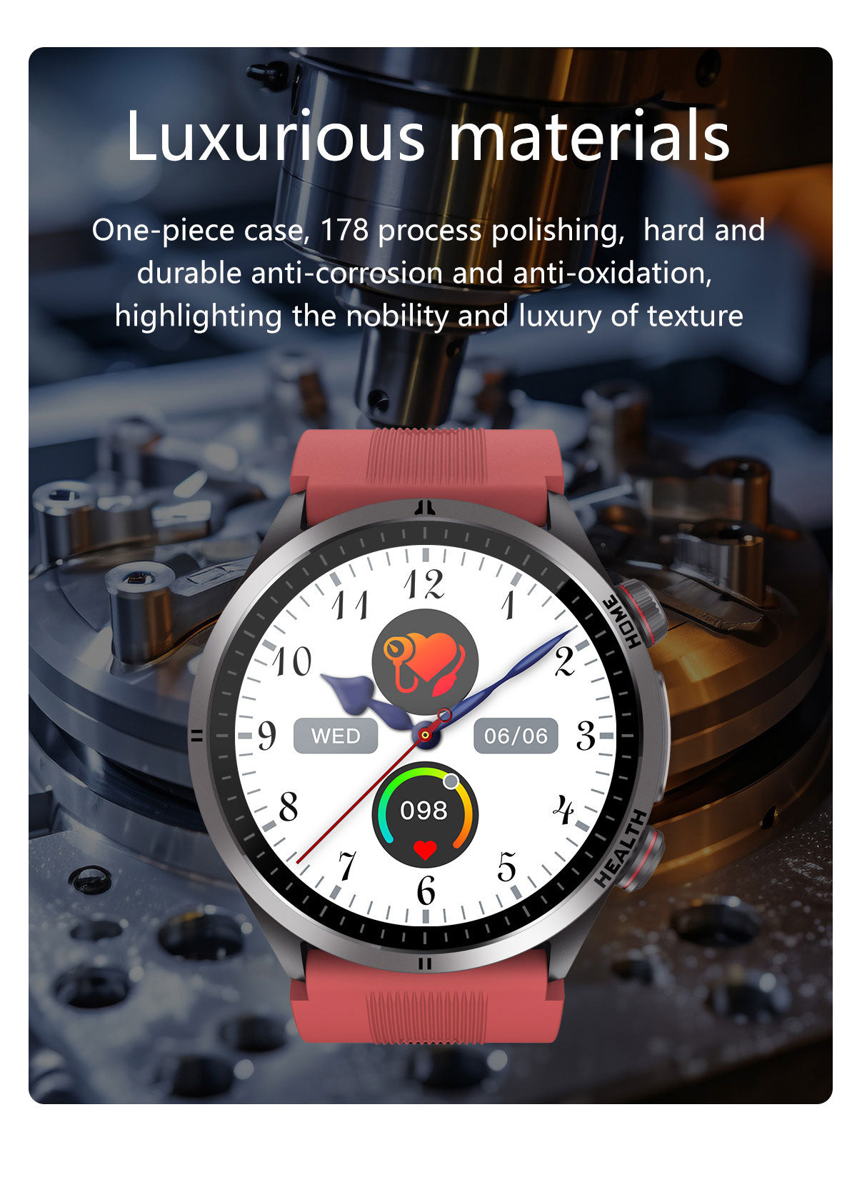 New smartwatch S26 Air pump+airbag true blood pressure accurate test,Bluetooth call,ECG electrocardiogram,blood sugar, uric acid, blood lipid, body temperature, blood oxygen, sleep monitoring, breathing training ECG NFC SOS