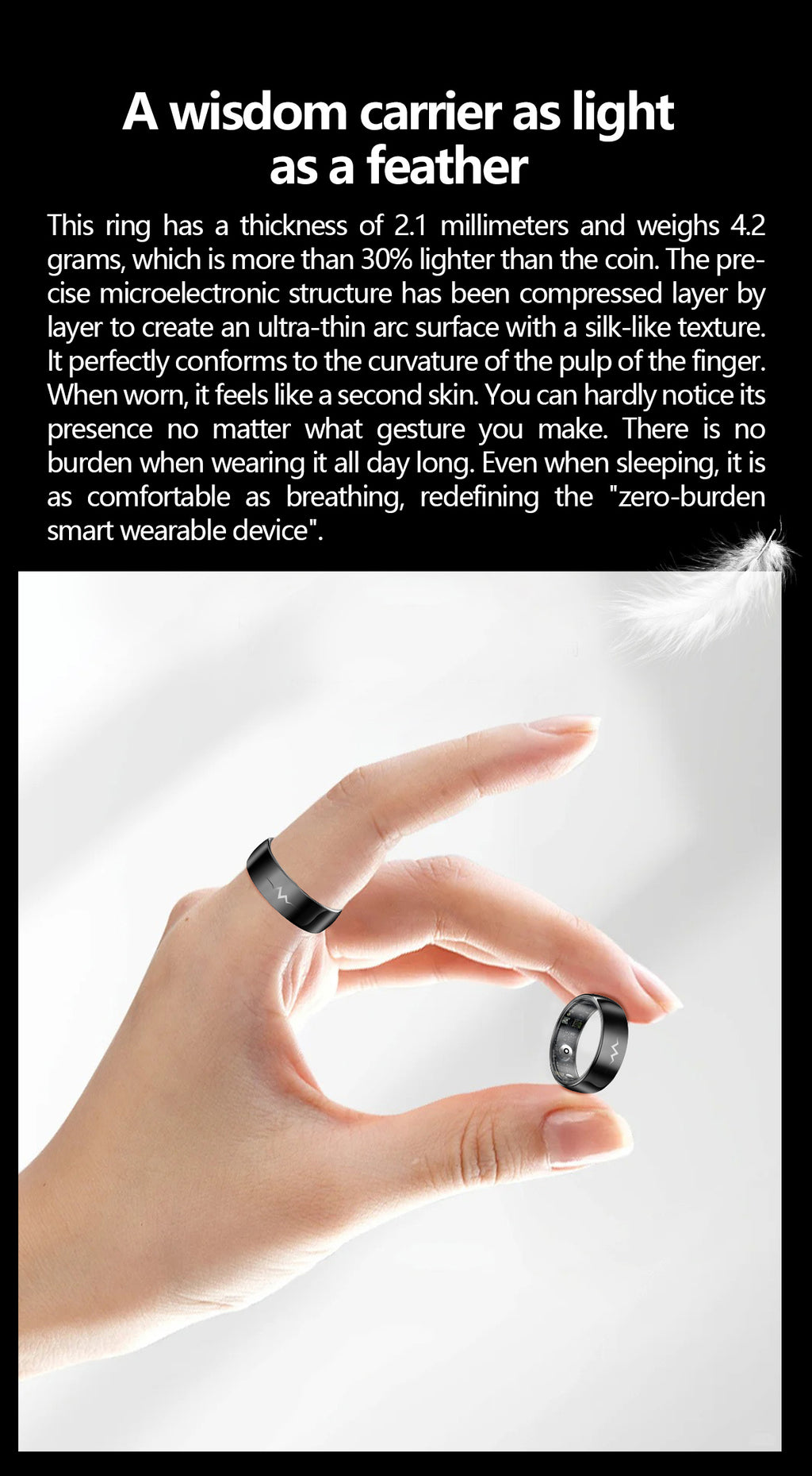 New samrt ring Q520 lover's gift ceramic material heart rate sleep blood sugar exercise monitoring hot sale！