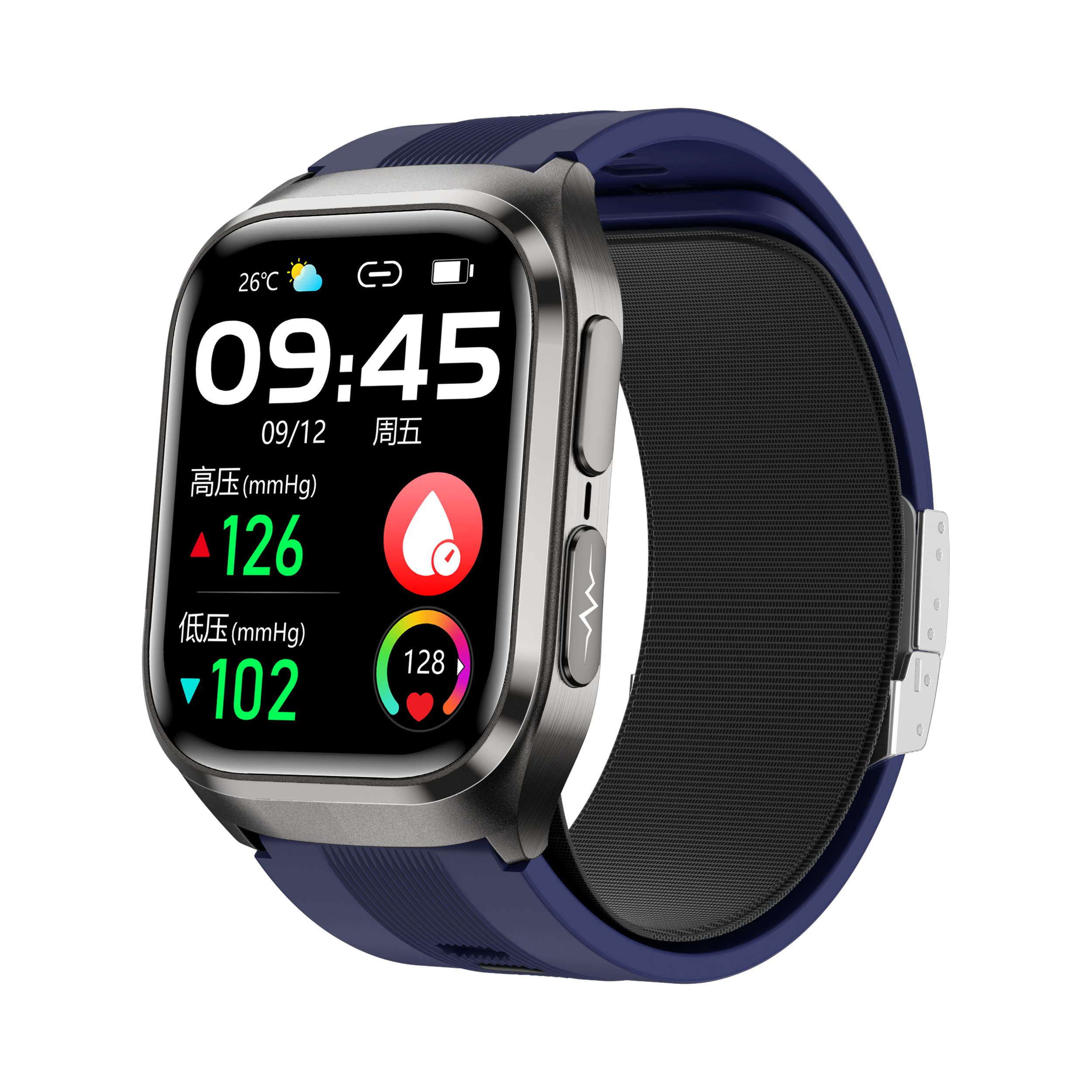 New smartwatch S17 airbag blood pressure monitoring NFC SOS ECG electrocardiogram Sport, blood sugar, uric acid, blood lipid, body temperature, blood oxygen, sleep monitoring, breathing training Lover gift