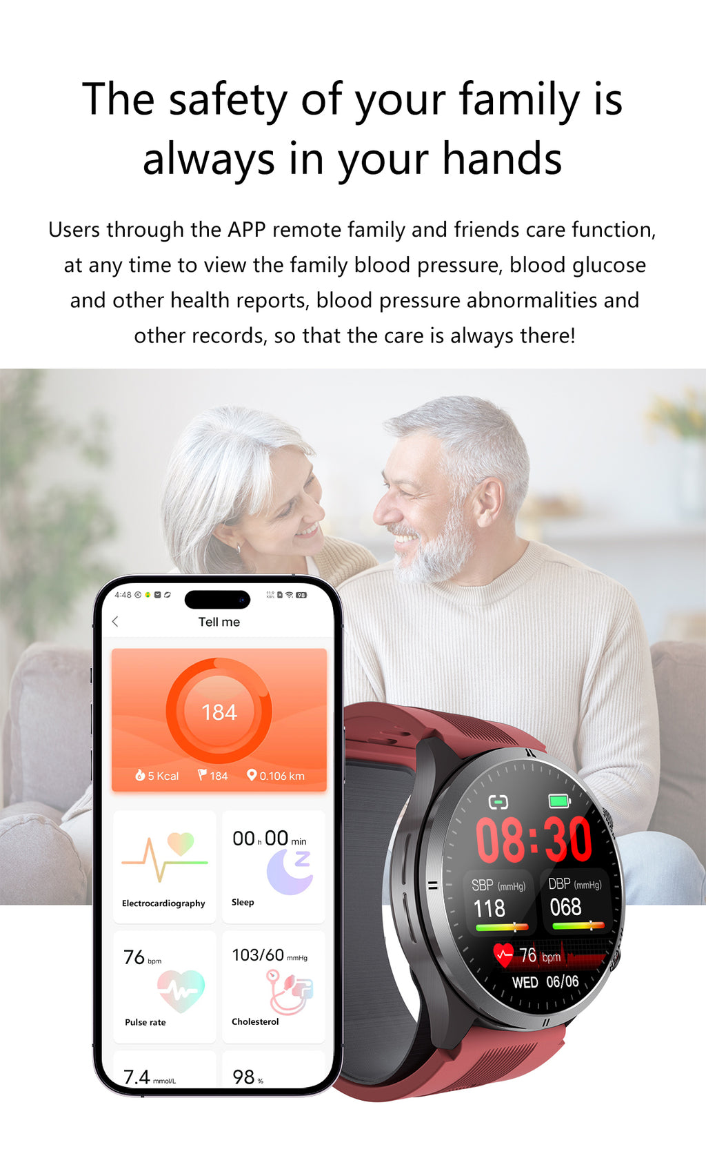 New smartwatch S26 Air pump+airbag true blood pressure accurate test,Bluetooth call,ECG electrocardiogram,blood sugar, uric acid, blood lipid, body temperature, blood oxygen, sleep monitoring, breathing training ECG NFC SOS