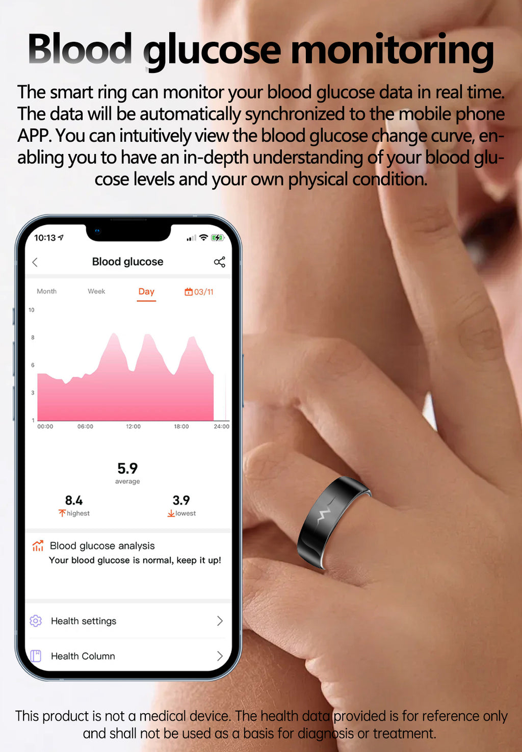 New samrt ring Q520 lover's gift ceramic material heart rate sleep blood sugar exercise monitoring hot sale！