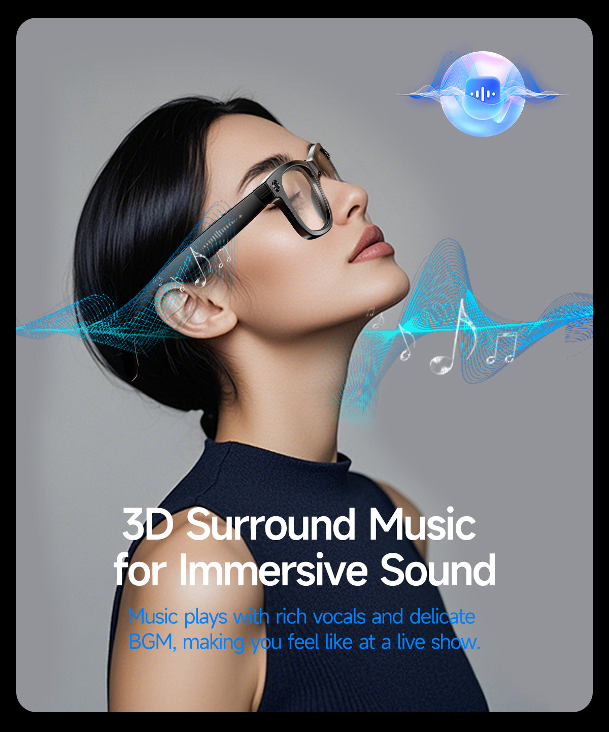 Smart glasses Photography glasses W610 AI translation 8 million pixels Wi-Fi slide-to-touch New Fashion Arrivals.