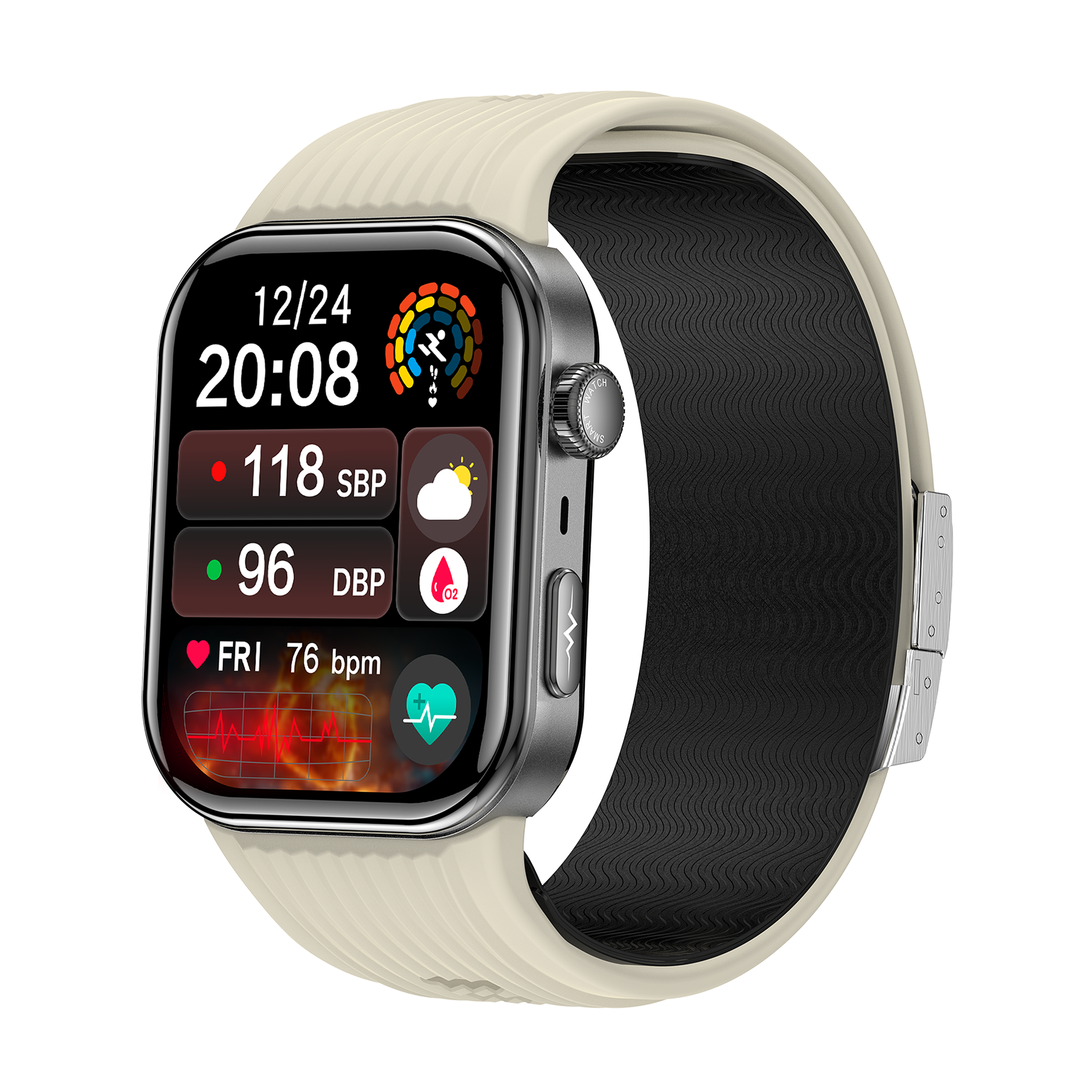 New smartwatch S191 Air pump+airbag type true blood pressure accurate test,Bluetooth call,ECG electrocardiogram,blood sugar, uric acid, blood lipid, body temperature, blood oxygen, sleep monitoring, breathing training.