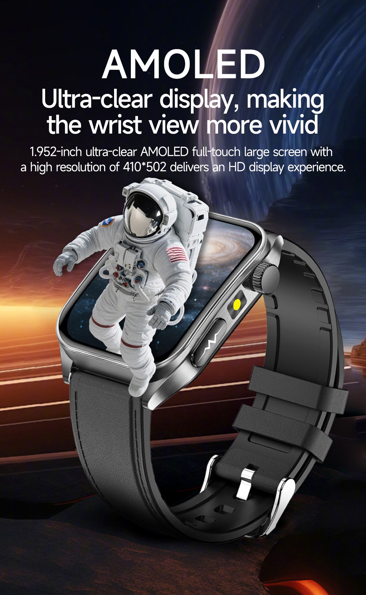 New smartwatch E810 Dual probe laser health therapy function Bluetooth call ECG electrocardiogram blood sugar uric acid blood lipid body temperature blood oxygen sleep monitoring breathing training.