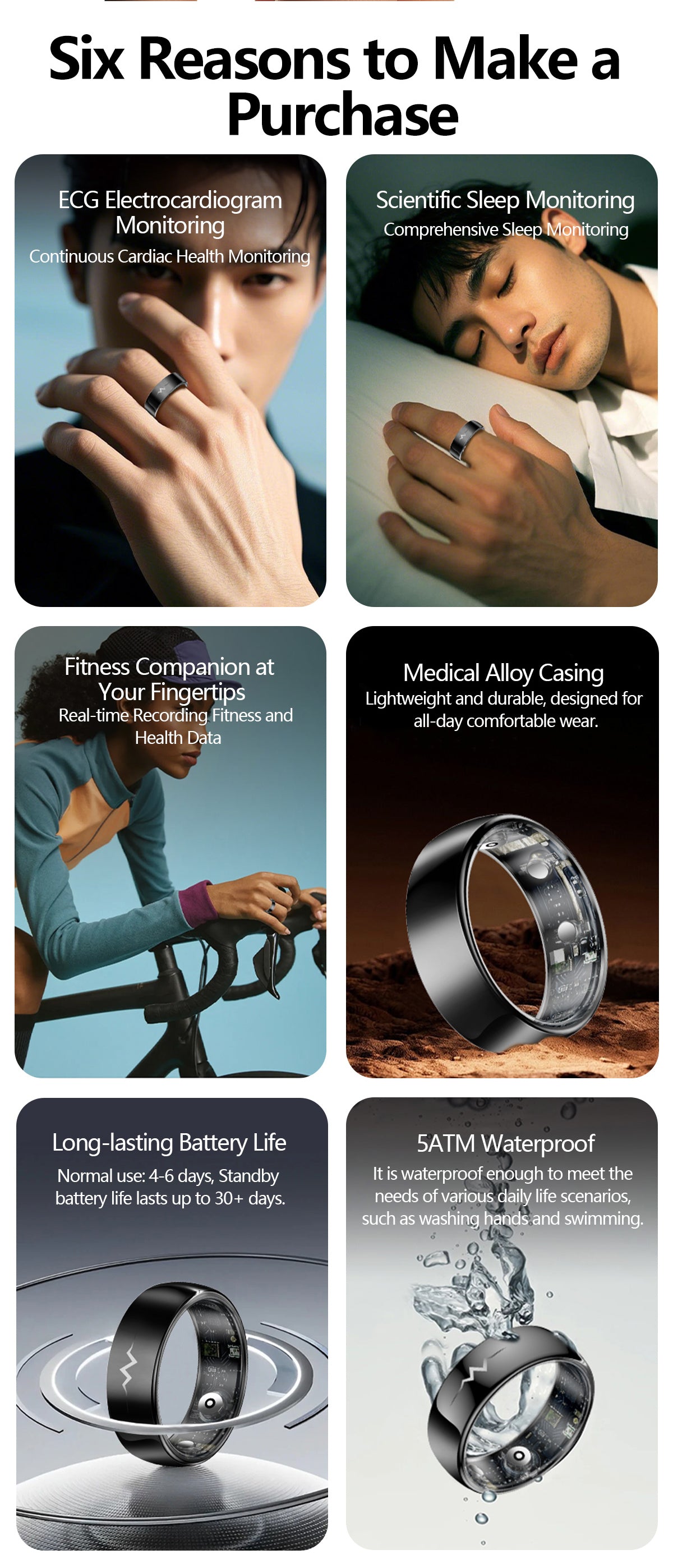 New samrt ring Q520 lover's gift ceramic material heart rate sleep blood sugar exercise monitoring hot sale！