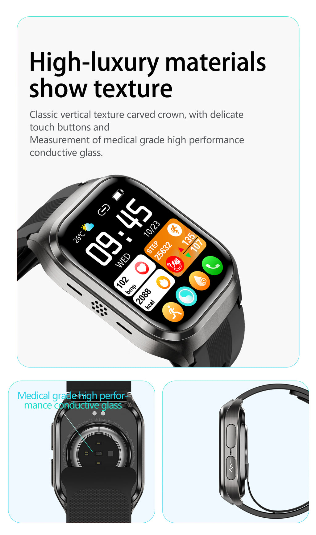 New smartwatch S17 airbag blood pressure monitoring NFC SOS ECG electrocardiogram Sport, blood sugar, uric acid, blood lipid, body temperature, blood oxygen, sleep monitoring, breathing training Lover gift
