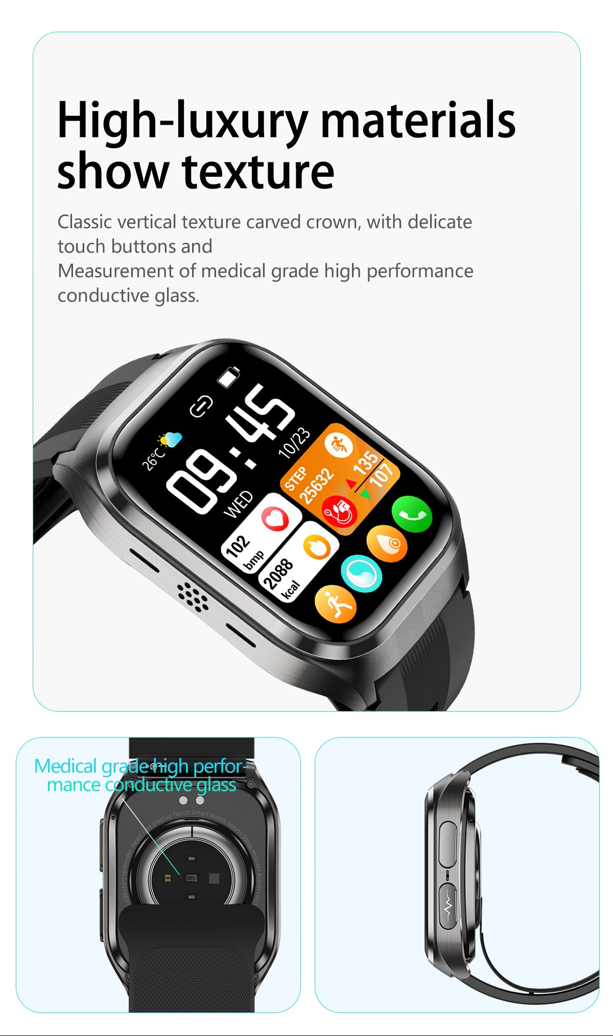New smartwatch S17 airbag blood pressure monitoring NFC SOS ECG electrocardiogram Sport, blood sugar, uric acid, blood lipid, body temperature, blood oxygen, sleep monitoring, breathing training Lover gift
