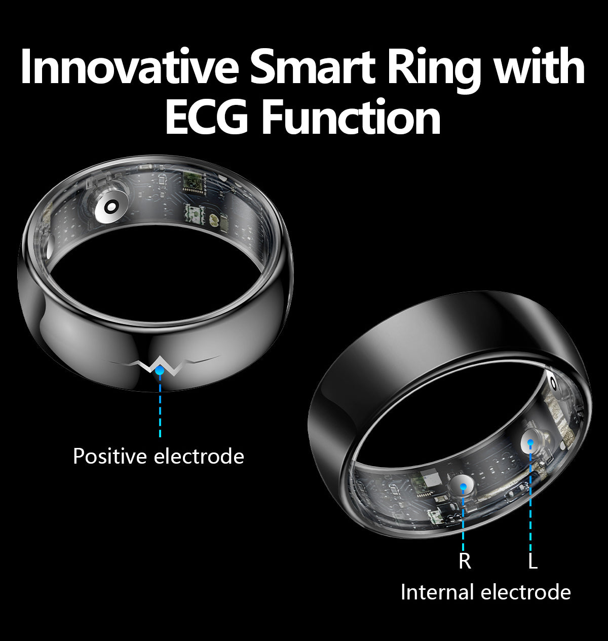 New samrt ring Q520 lover's gift ceramic material heart rate sleep blood sugar exercise monitoring hot sale！