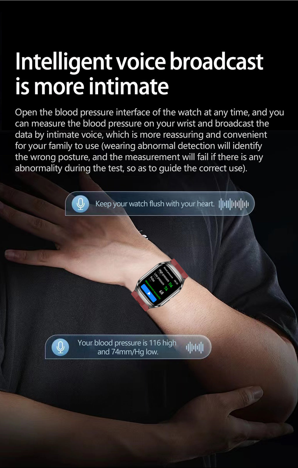 New smartwatch S17 airbag blood pressure monitoring NFC SOS ECG electrocardiogram Sport, blood sugar, uric acid, blood lipid, body temperature, blood oxygen, sleep monitoring, breathing training Lover gift