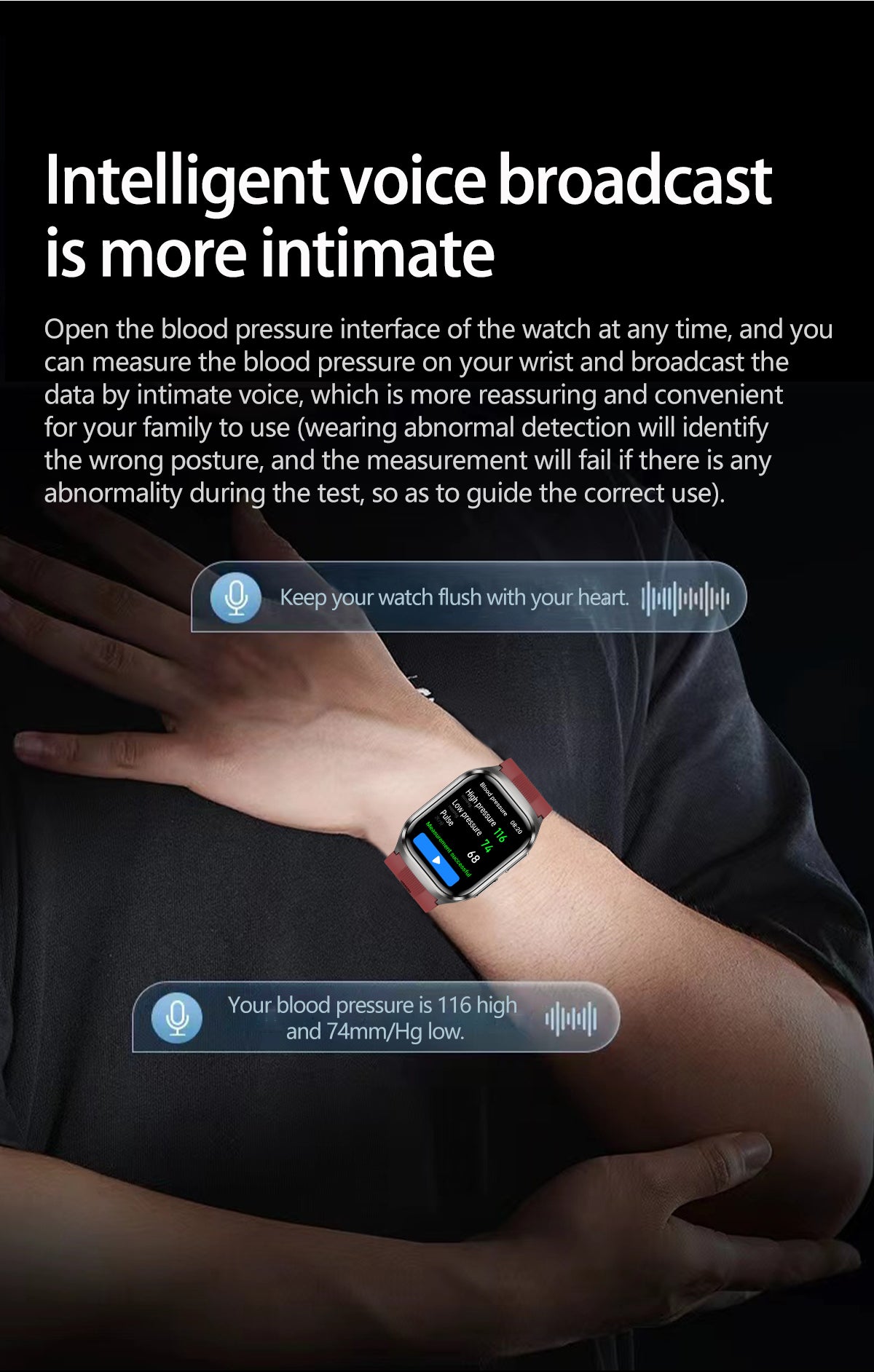 New smartwatch S17 airbag blood pressure monitoring NFC SOS ECG electrocardiogram Sport, blood sugar, uric acid, blood lipid, body temperature, blood oxygen, sleep monitoring, breathing training Lover gift
