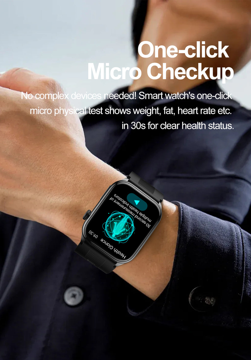 New smartwatch S101 lover's Gift,bluetooth call, health monitoring True blood pressure Air pump Blood glucose NFC ECG SOS