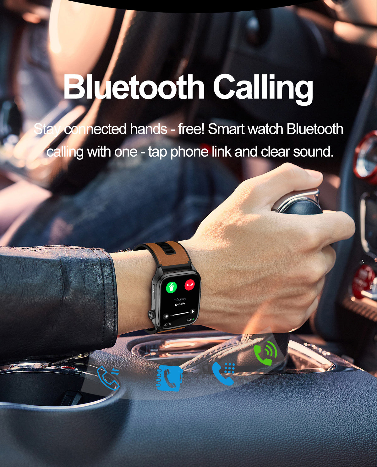 New smartwatch S101 lover's Gift,bluetooth call, health monitoring True blood pressure Air pump Blood glucose NFC ECG SOS