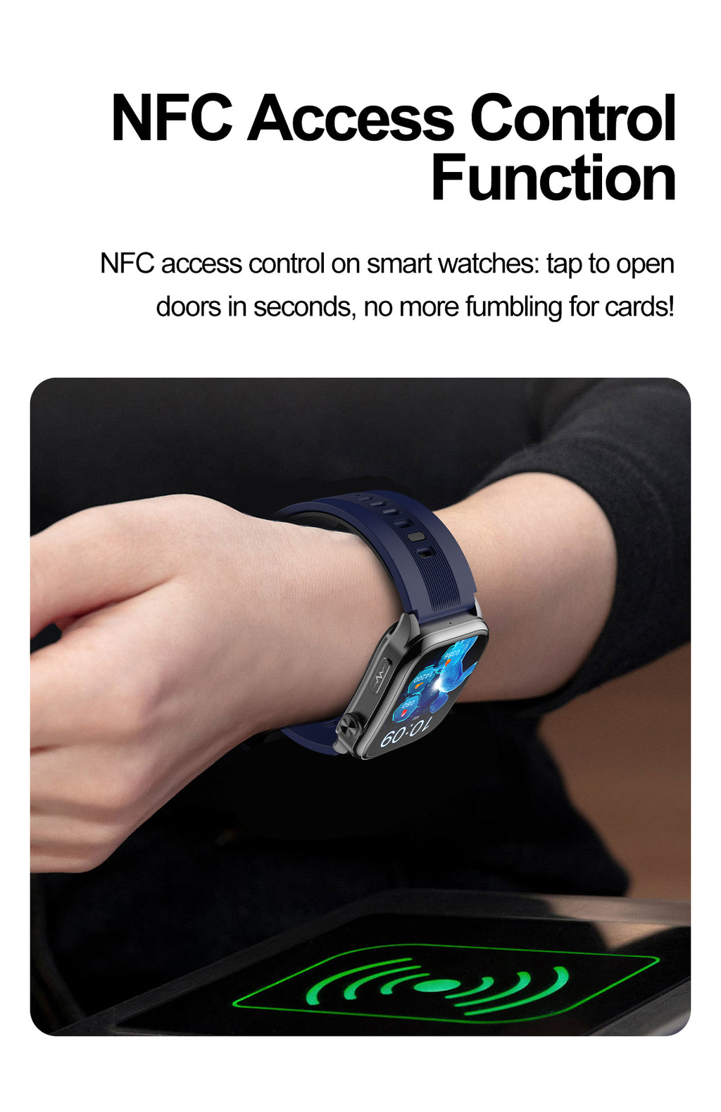 New smartwatch S101 lover's Gift,bluetooth call, health monitoring True blood pressure Air pump Blood glucose NFC ECG SOS