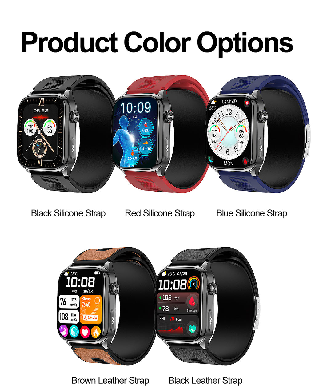 New smartwatch S101 lover's Gift,bluetooth call, health monitoring True blood pressure Air pump Blood glucose NFC ECG SOS
