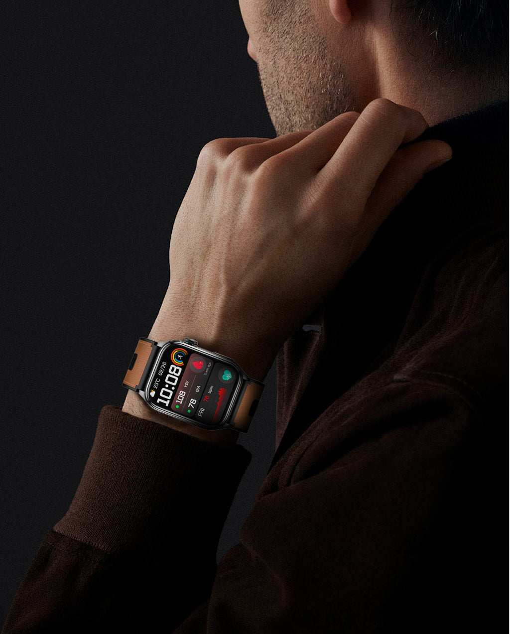 New smartwatch S101 lover's Gift,bluetooth call, health monitoring True blood pressure Air pump Blood glucose NFC ECG SOS