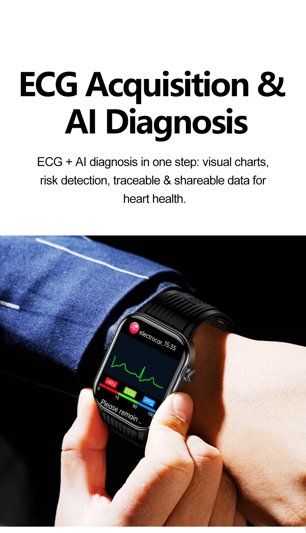 New smartwatch S191 Air pump+airbag type true blood pressure accurate test,Bluetooth call,ECG electrocardiogram,blood sugar, uric acid, blood lipid, body temperature, blood oxygen, sleep monitoring, breathing training.