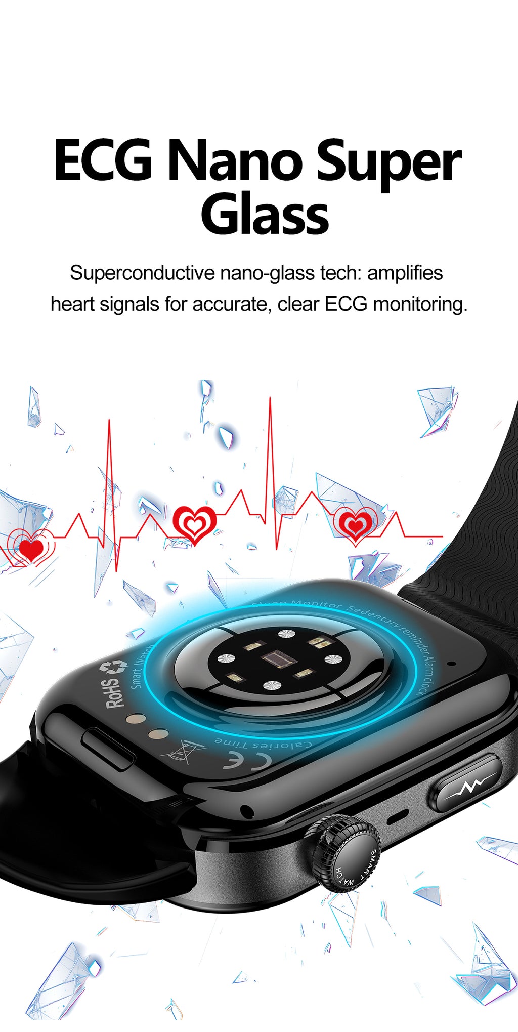 New smartwatch S191 Air pump+airbag type true blood pressure accurate test,Bluetooth call,ECG electrocardiogram,blood sugar, uric acid, blood lipid, body temperature, blood oxygen, sleep monitoring, breathing training.