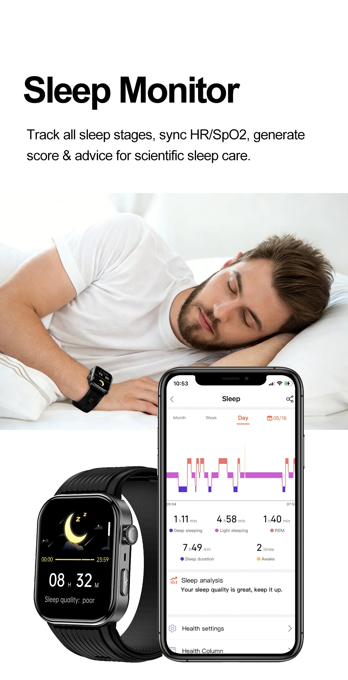 New smartwatch S191 Air pump+airbag type true blood pressure accurate test,Bluetooth call,ECG electrocardiogram,blood sugar, uric acid, blood lipid, body temperature, blood oxygen, sleep monitoring, breathing training.