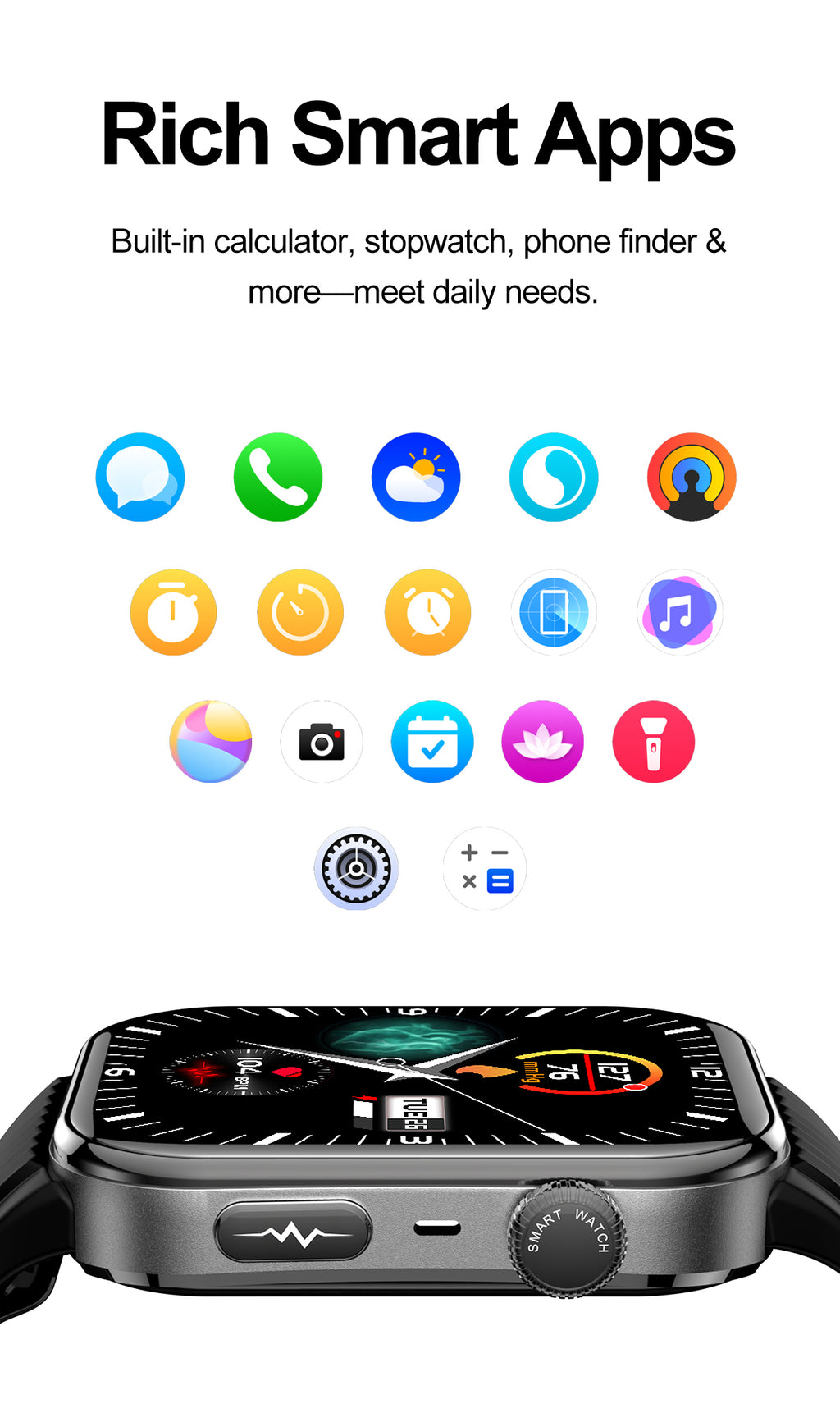 New smartwatch S191 Air pump+airbag type true blood pressure accurate test,Bluetooth call,ECG electrocardiogram,blood sugar, uric acid, blood lipid, body temperature, blood oxygen, sleep monitoring, breathing training.